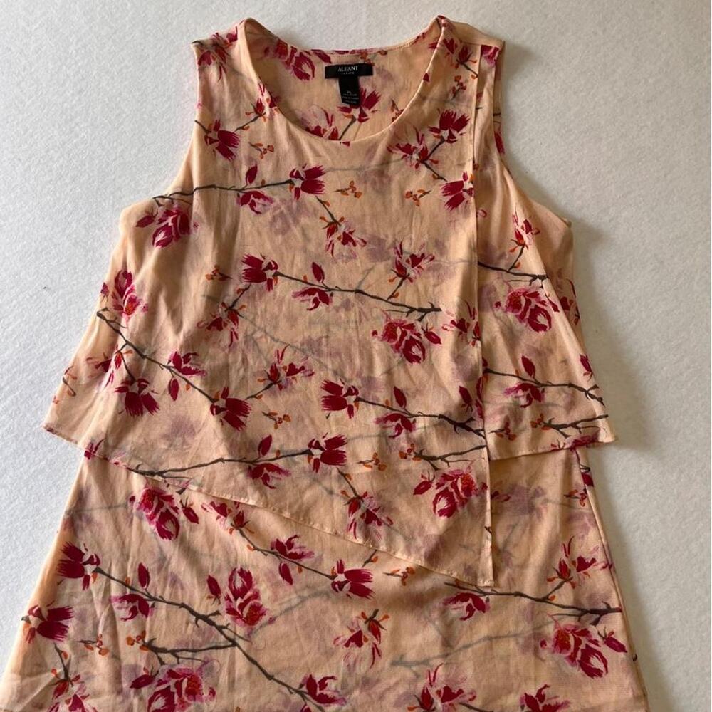 Alfani Petite pink floral print blouse,